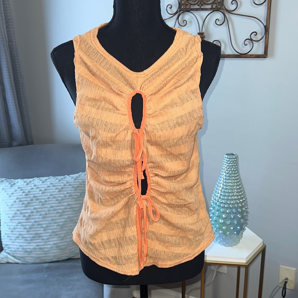 Orange Sleeveless Top